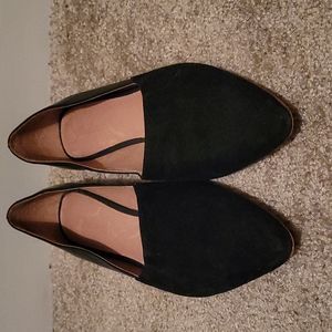 Leather and suede pointed toe Madewell flats
